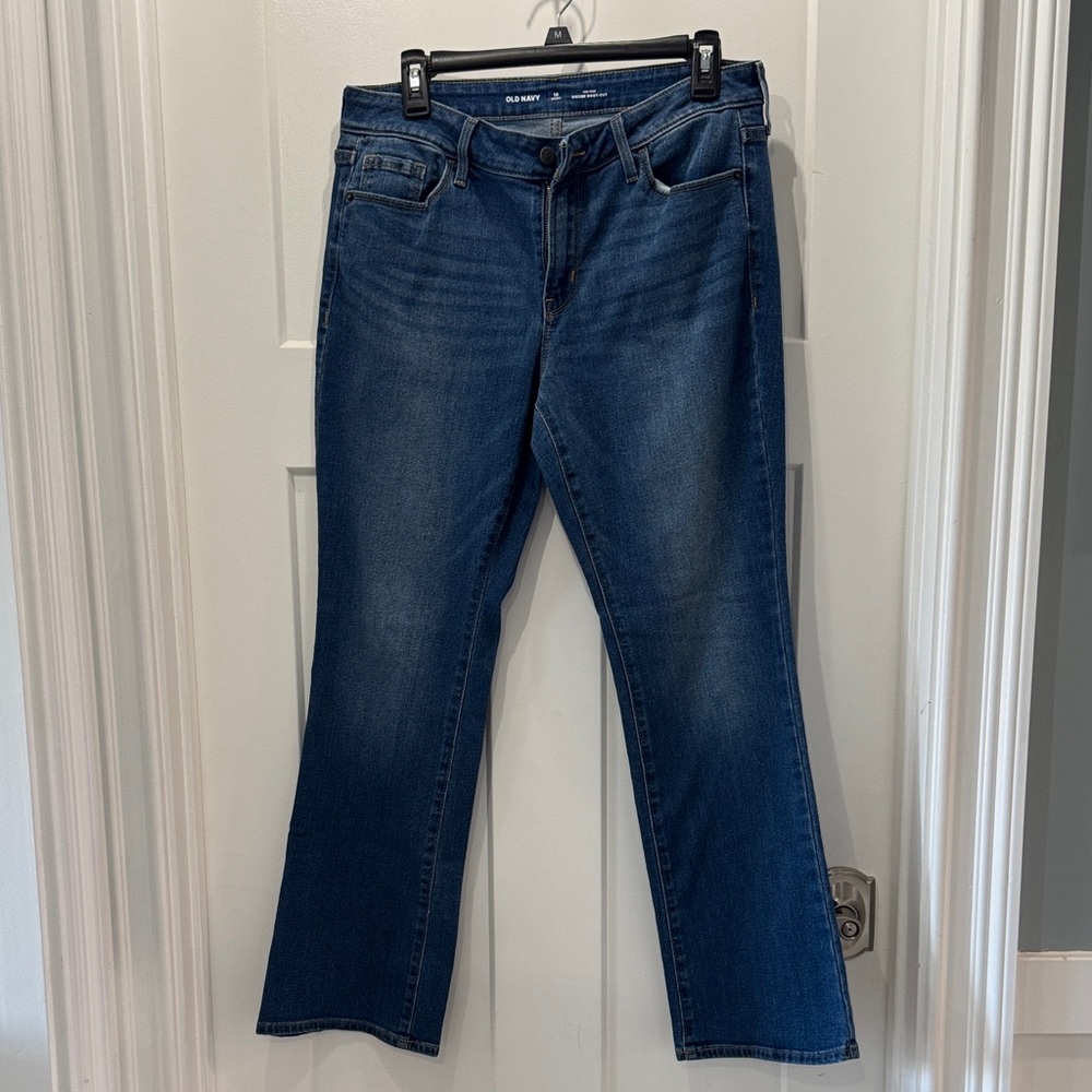 Old Navy Women’s Mid-Rise Kicker Boot-Cut Jeans Size Short 10